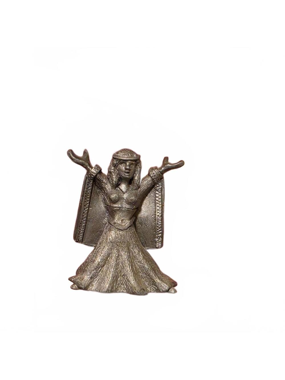 1988 Spoontiques Pewter Goddess Figurine Grey Fantasy Mystical Art Decor